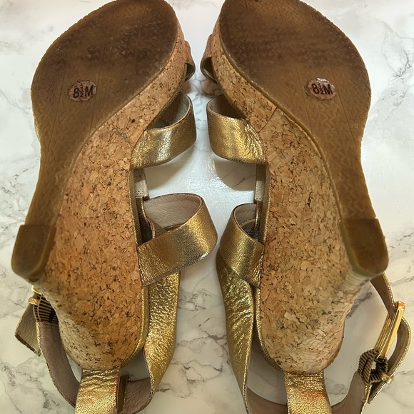 Michael Kors Gold Wedge Sandal - Picture 3 of 5